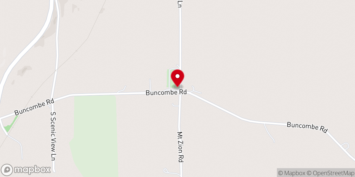 Map showing location of Mt Zion Missionary Baptist