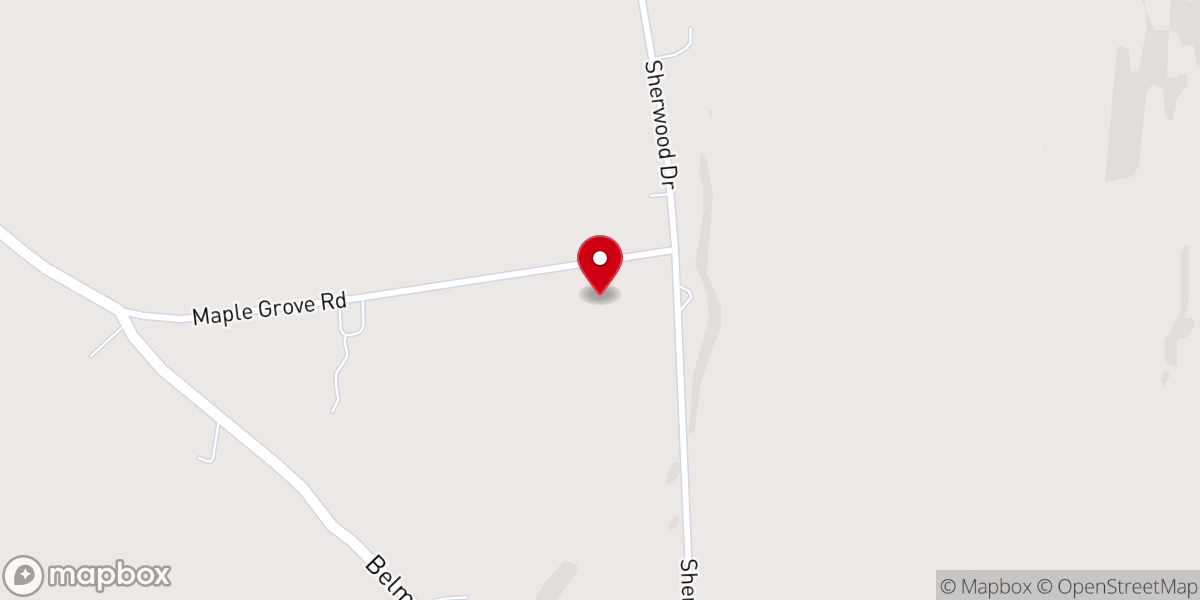 Map showing location of Maple Grove Church