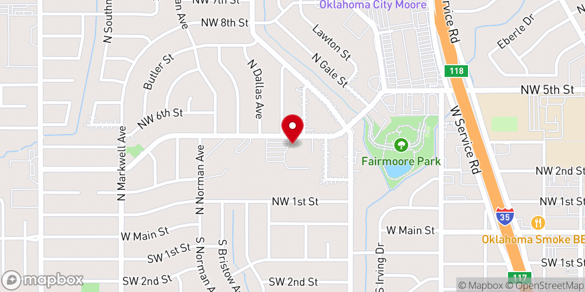 Map showing location of Knights of Columbus Council 9901