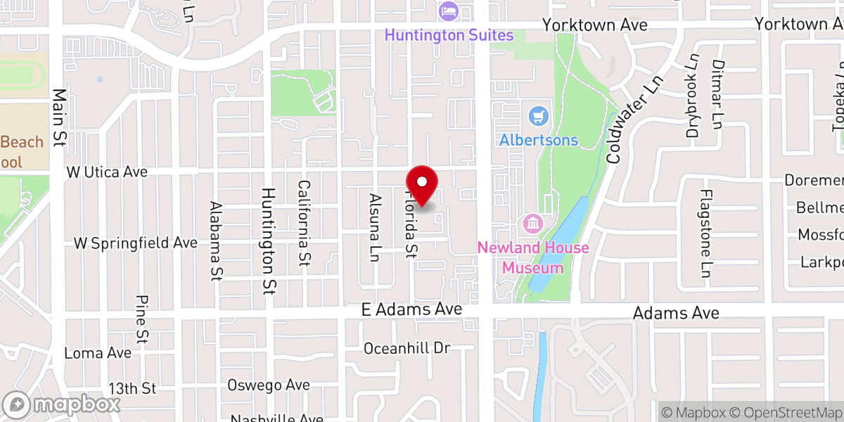 Map showing location of Beach Bible Church