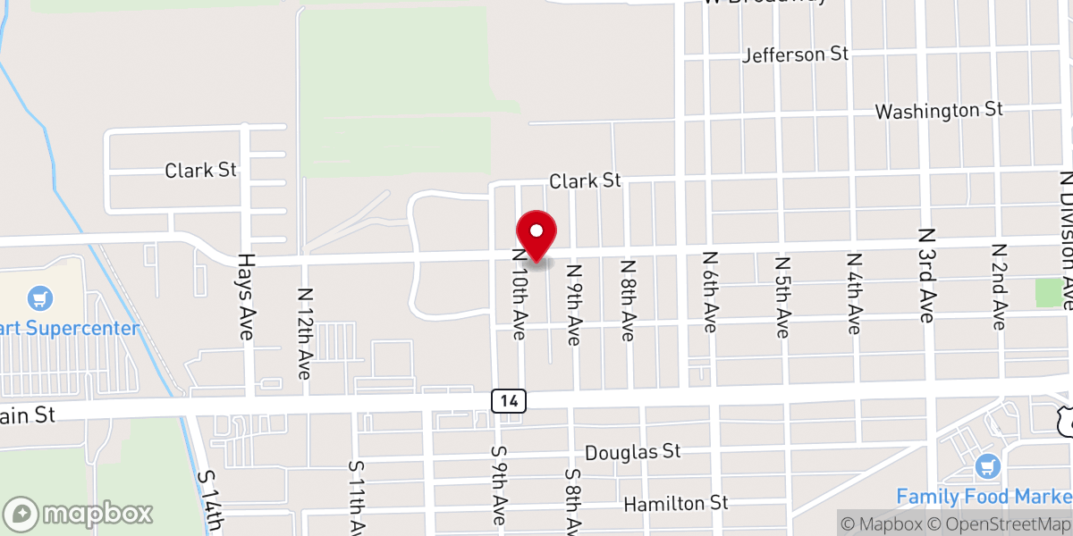 Map showing location of Andrea Mcwhorter Ministries