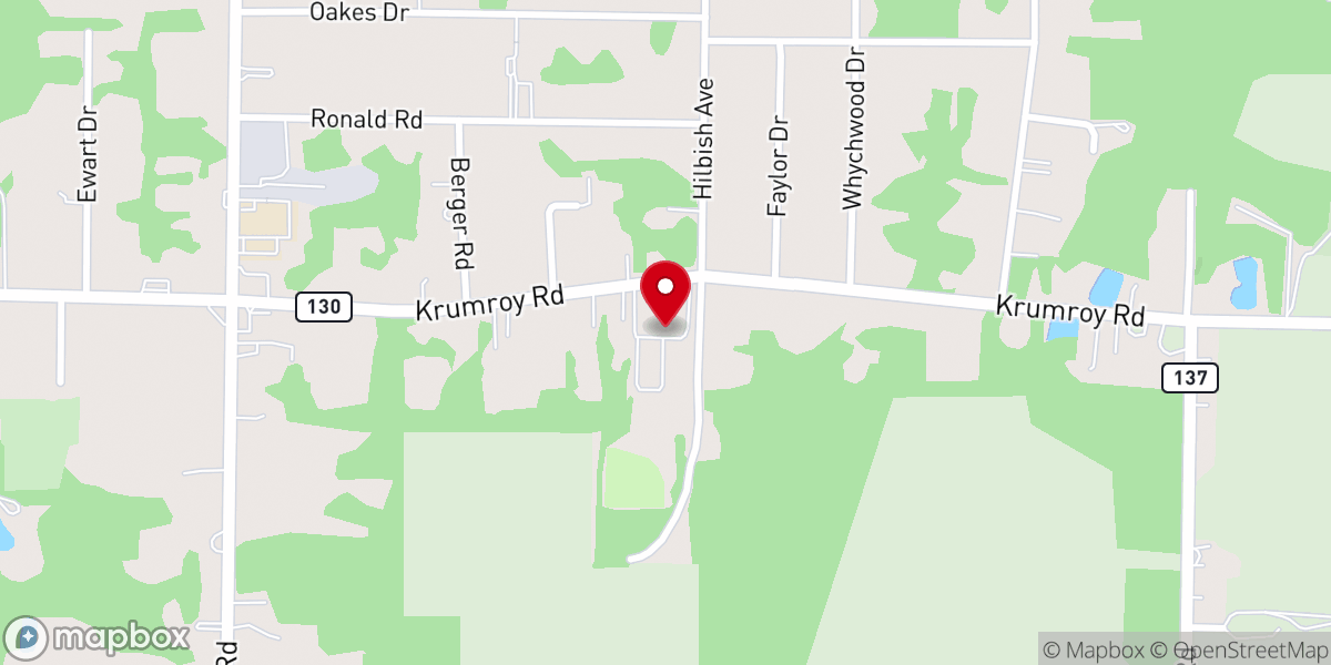 Map showing location of Springfield Baptist Church