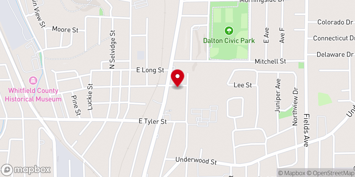 Map showing location of Mount Ridge Missionary Baptist Church