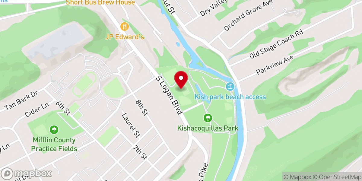 Map showing location of Kish Park