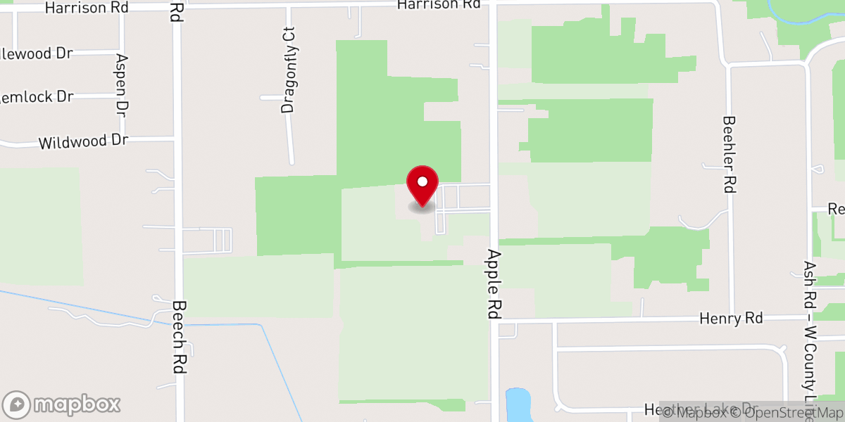 Map showing location of Osceola Grace Church