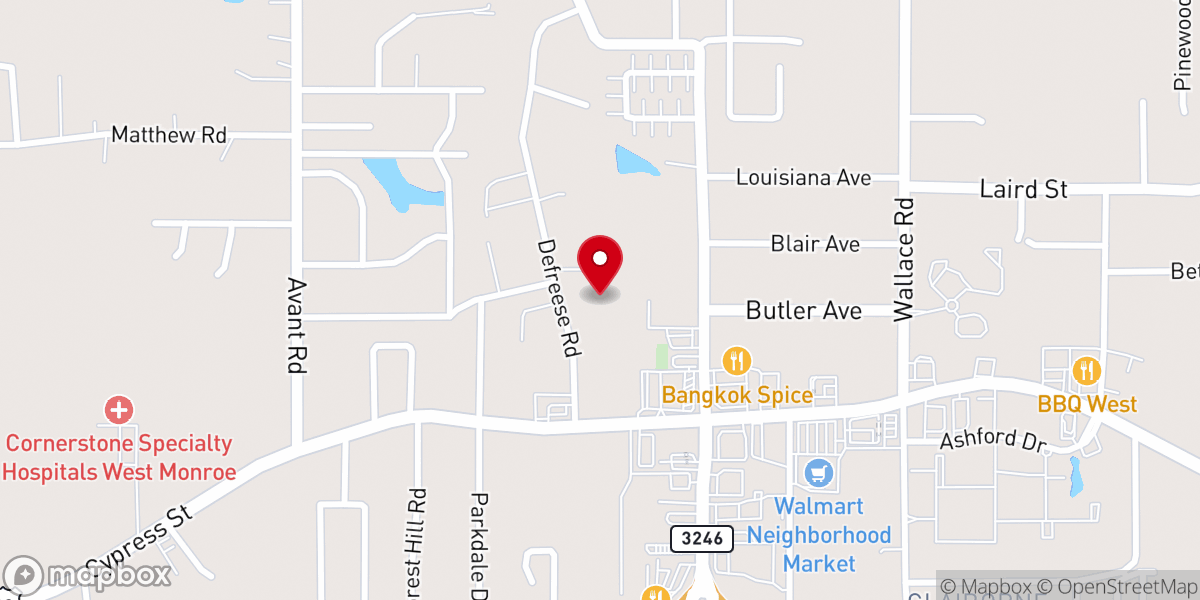 Map showing location of Community Baptist Church