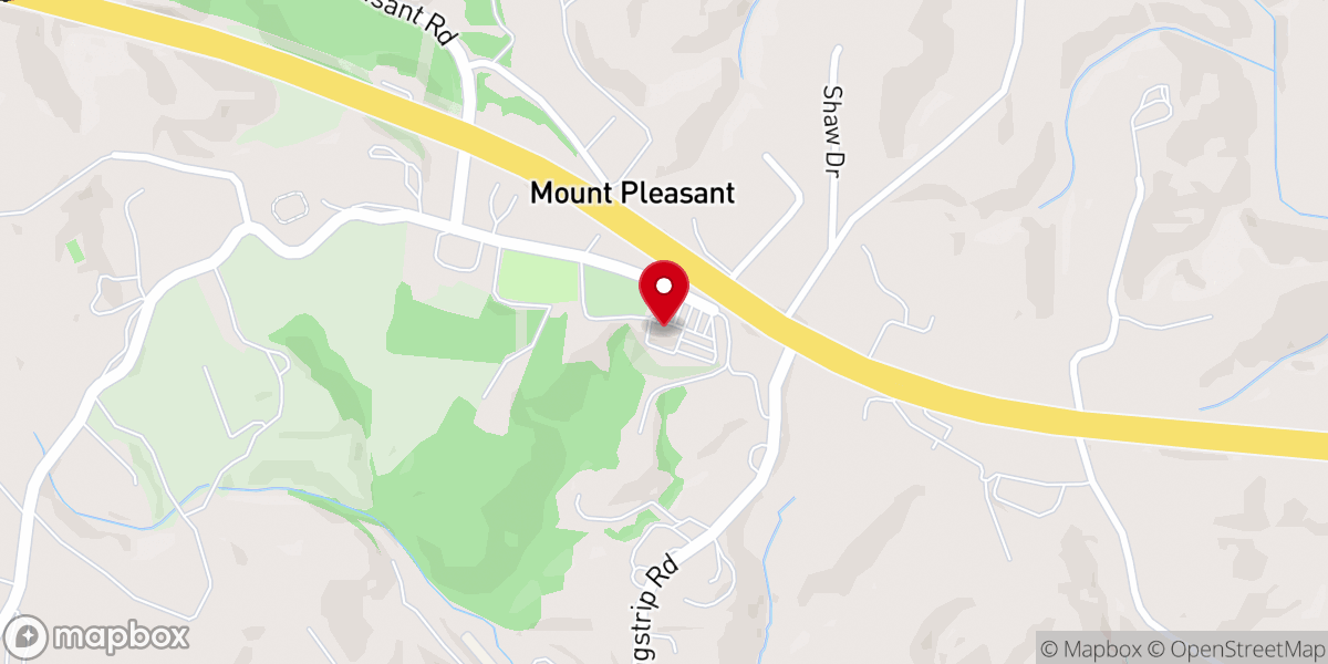 Map showing location of Mt Pleasant Baptist Church