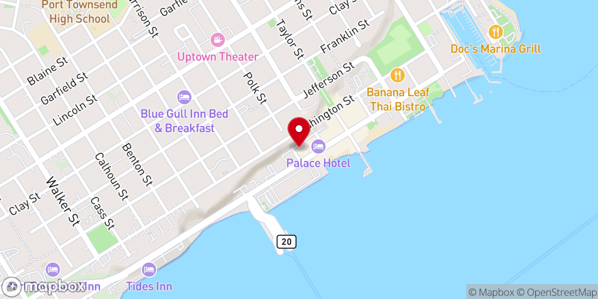 Map showing location of Owl Sprit Cafe