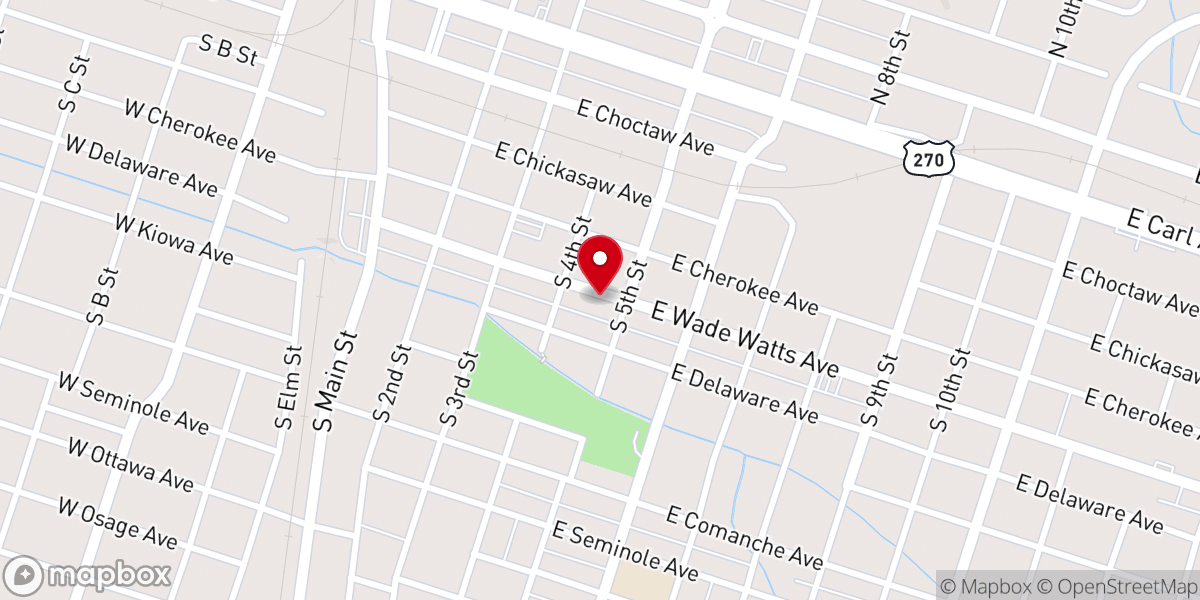 Map showing location of Mt Triumph Baptist Church