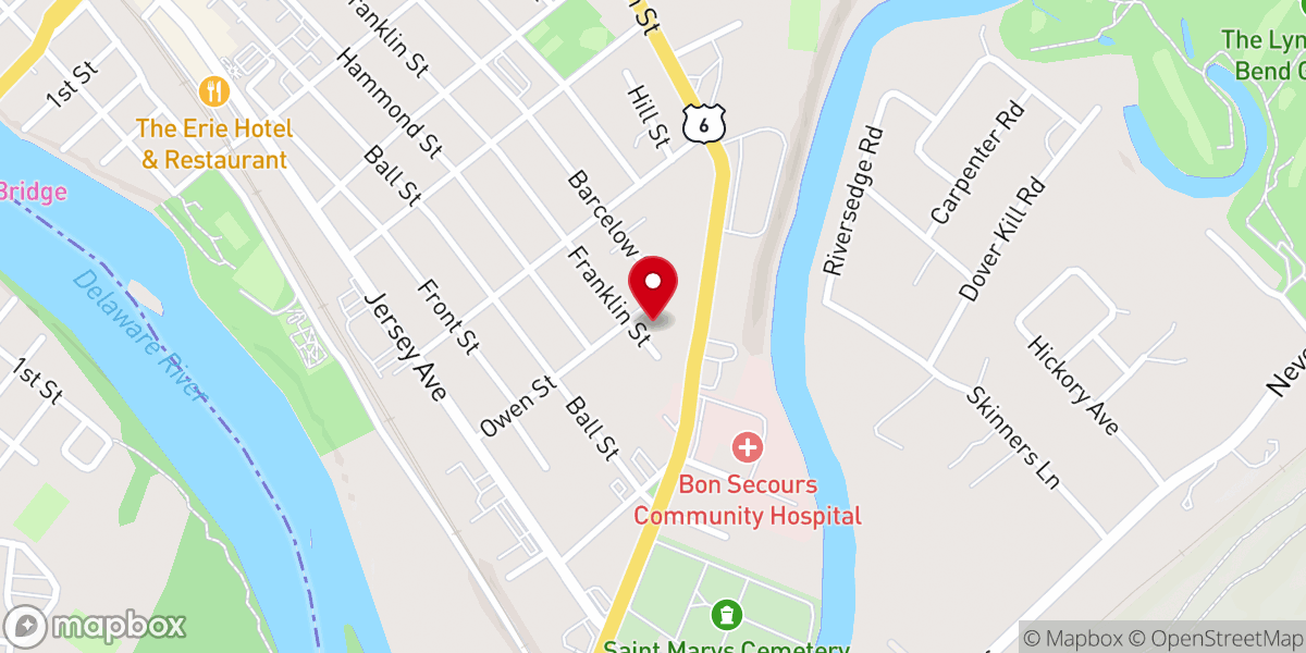 Map showing location of VFW POST 161 Veterans of Foreign Wars