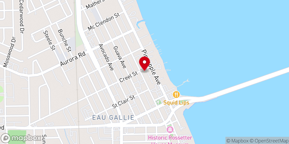 Map showing location of Calvary Chapel Eau Gallie