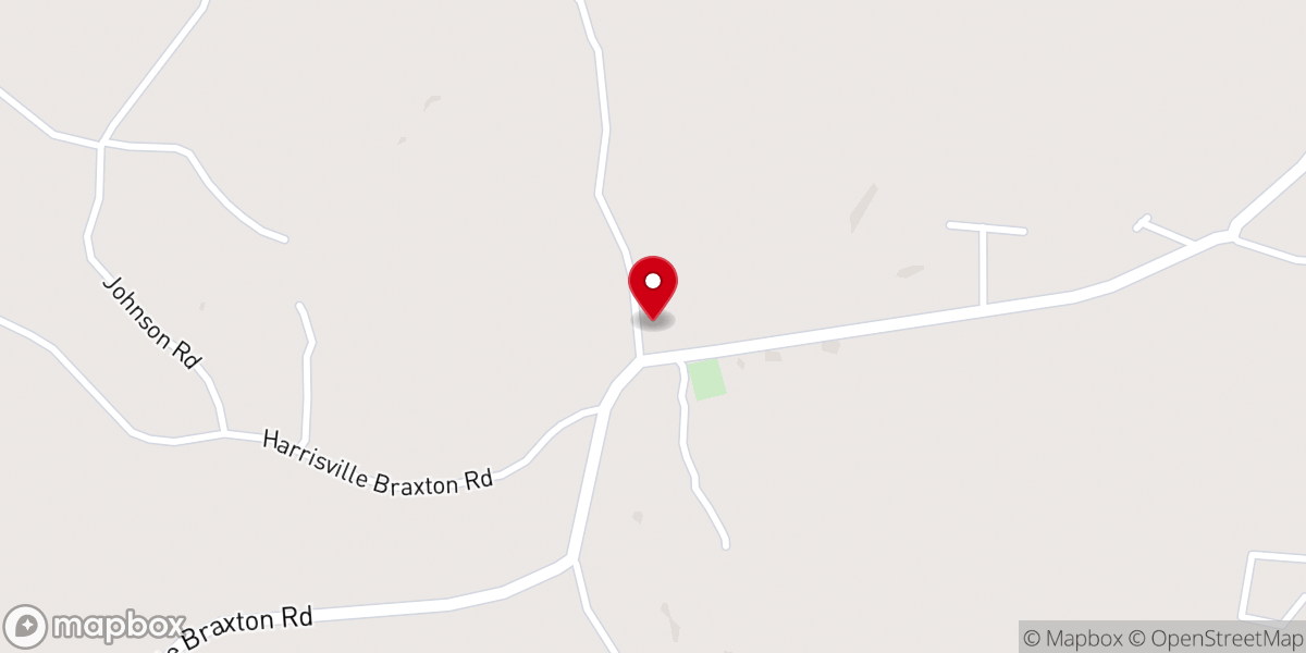 Map showing location of Holly Grove Baptist Church