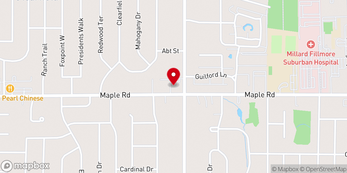 Map showing location of Faith United Church of Christ