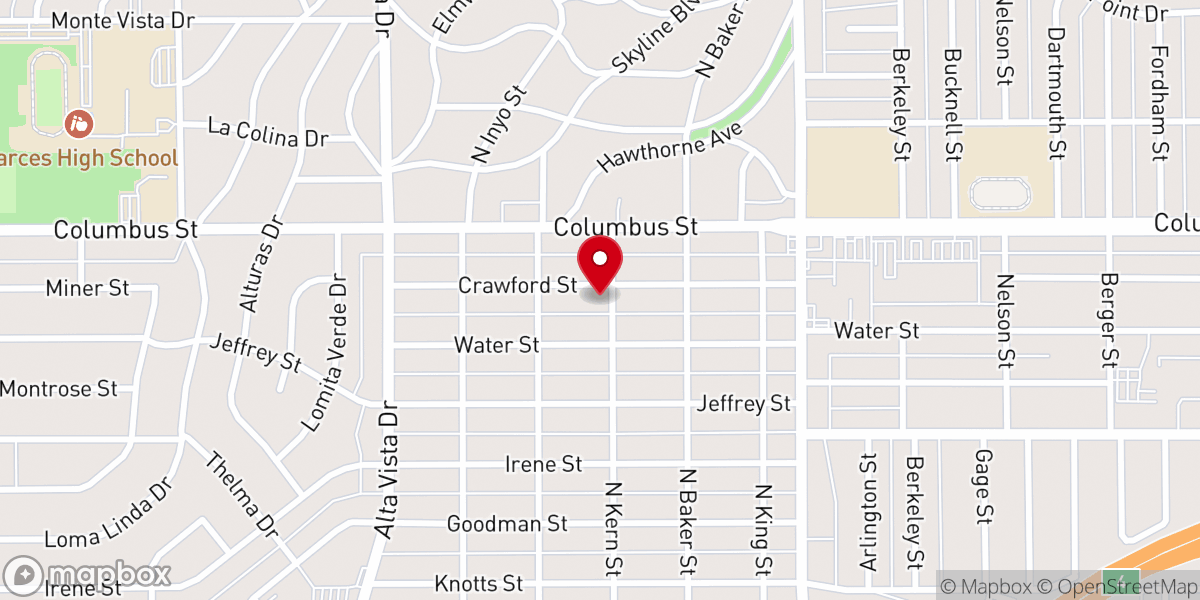 Map showing location of Spanish Assembly of God Church