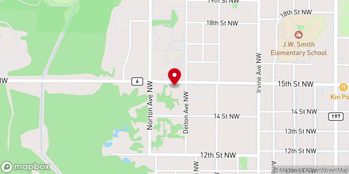 Map showing location of Seventh Day Adventist Thrift Store