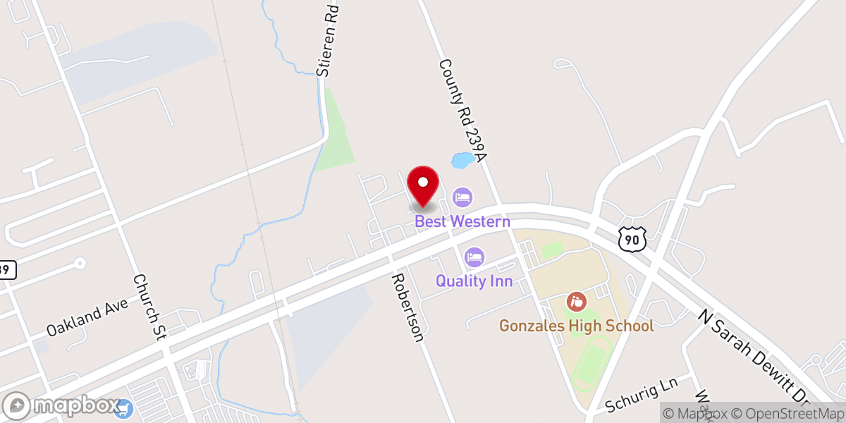 Map showing location of Gonzales County Probation