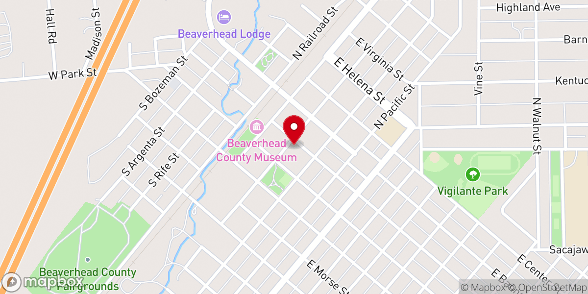 Map showing location of Big Sky Missionary Baptist Church