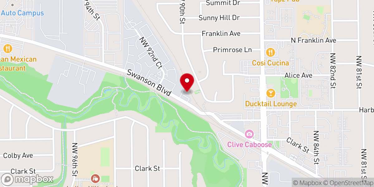 Map showing location of Calvary Chapel Living Hope
