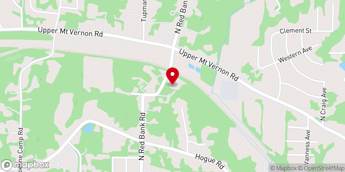 Map showing location of Vineyard Community Church