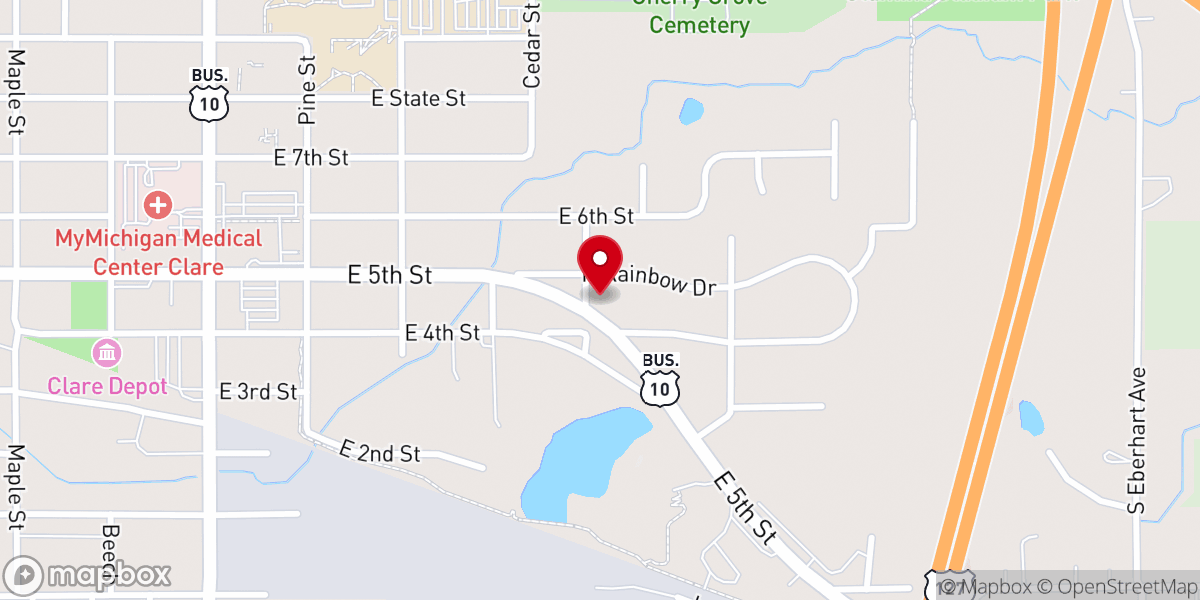 Map showing location of Jackson Street Chapel