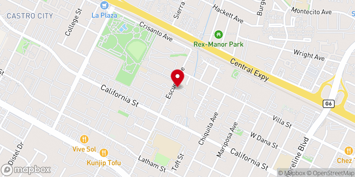 Map showing location of The Rock United Pentecostal Church