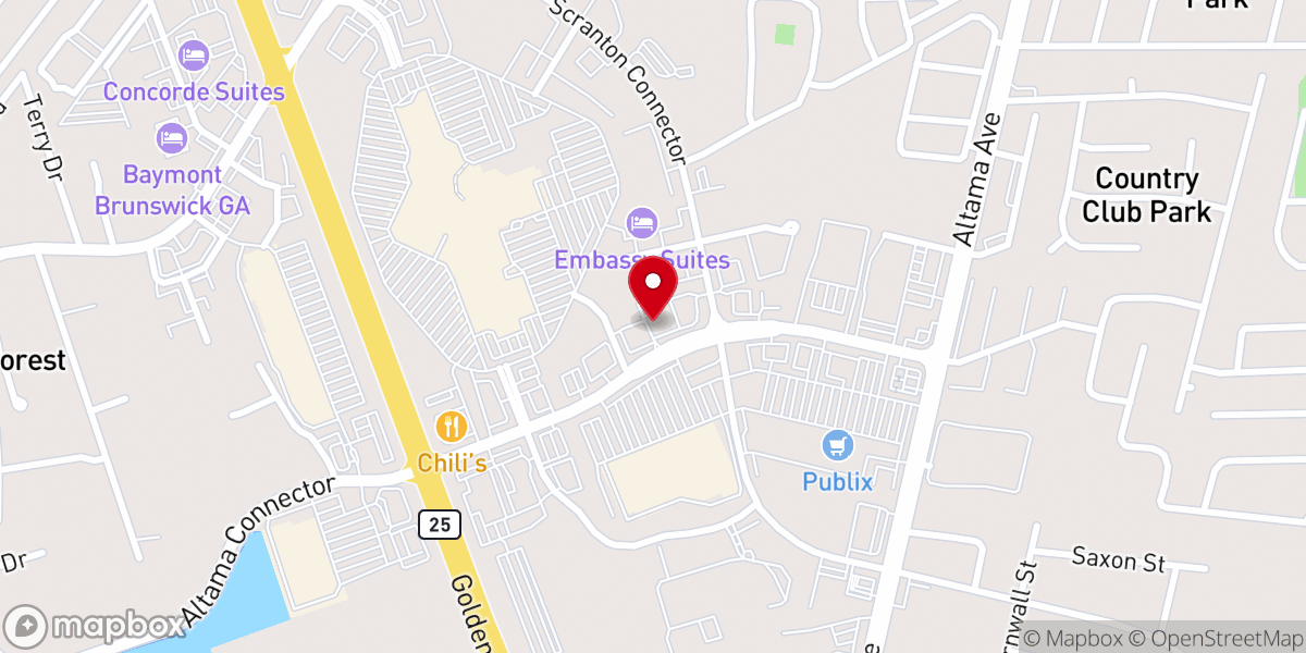 Map showing location of Golden Isles Emmaus Inc