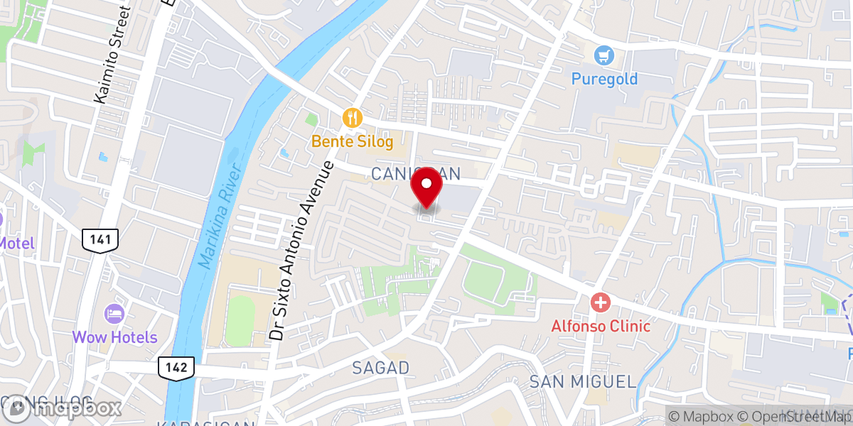Map showing location of Sta. Clara de Montefalco Parish