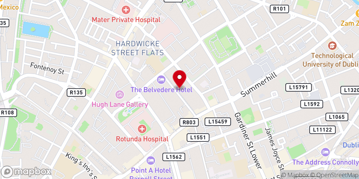 Map showing location of Dublin International Christian Church