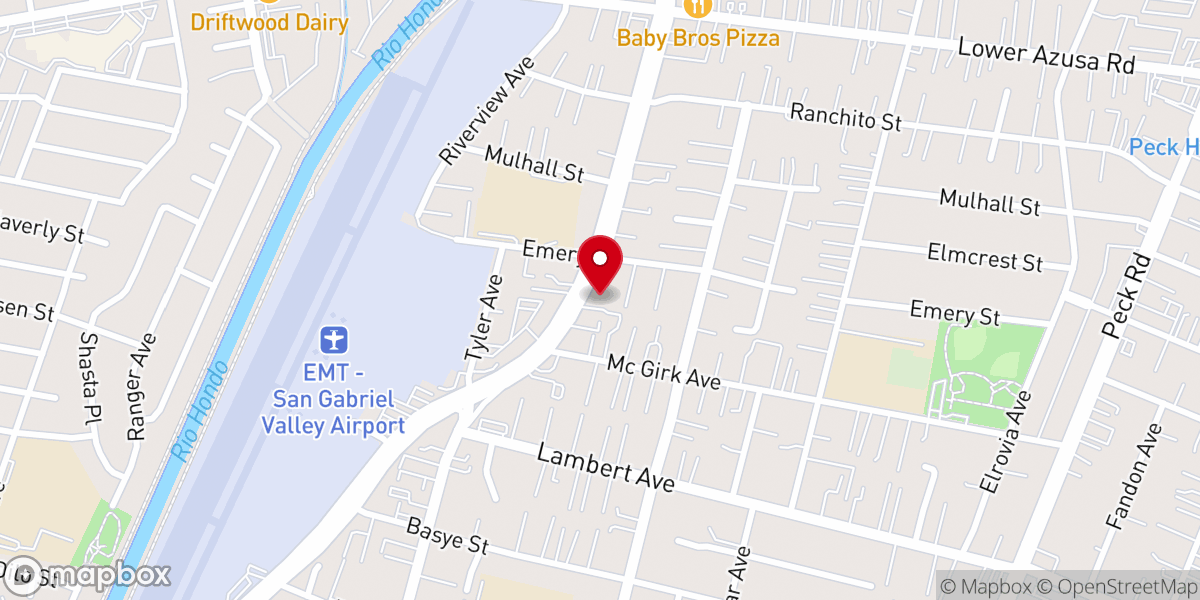 Map showing location of Santa Anita Apostolic Church