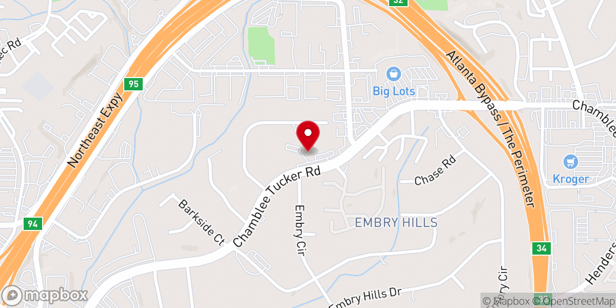 Map showing location of Imitators of Christ Church Atlanta Inc