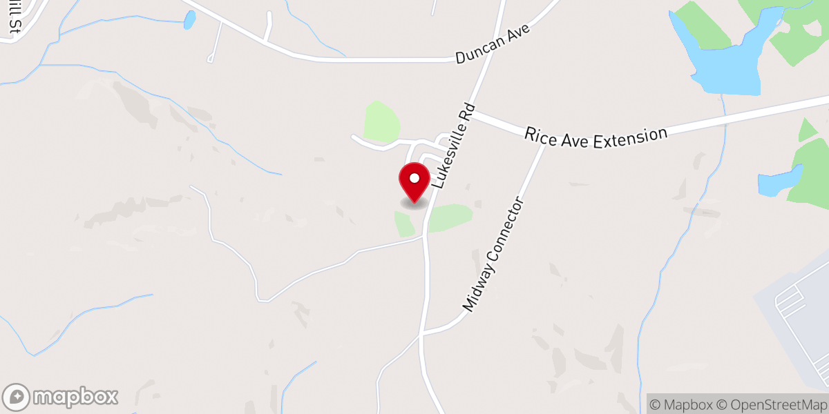 Map showing location of St Luke Baptist Church