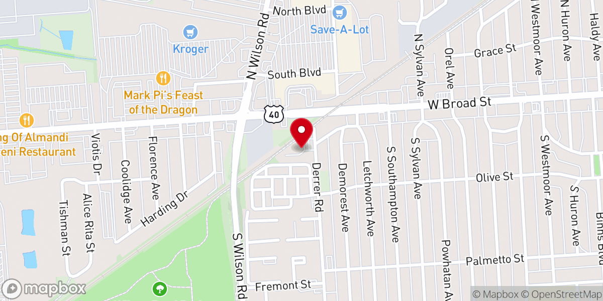 Map showing location of Abundant Life Tabernacle