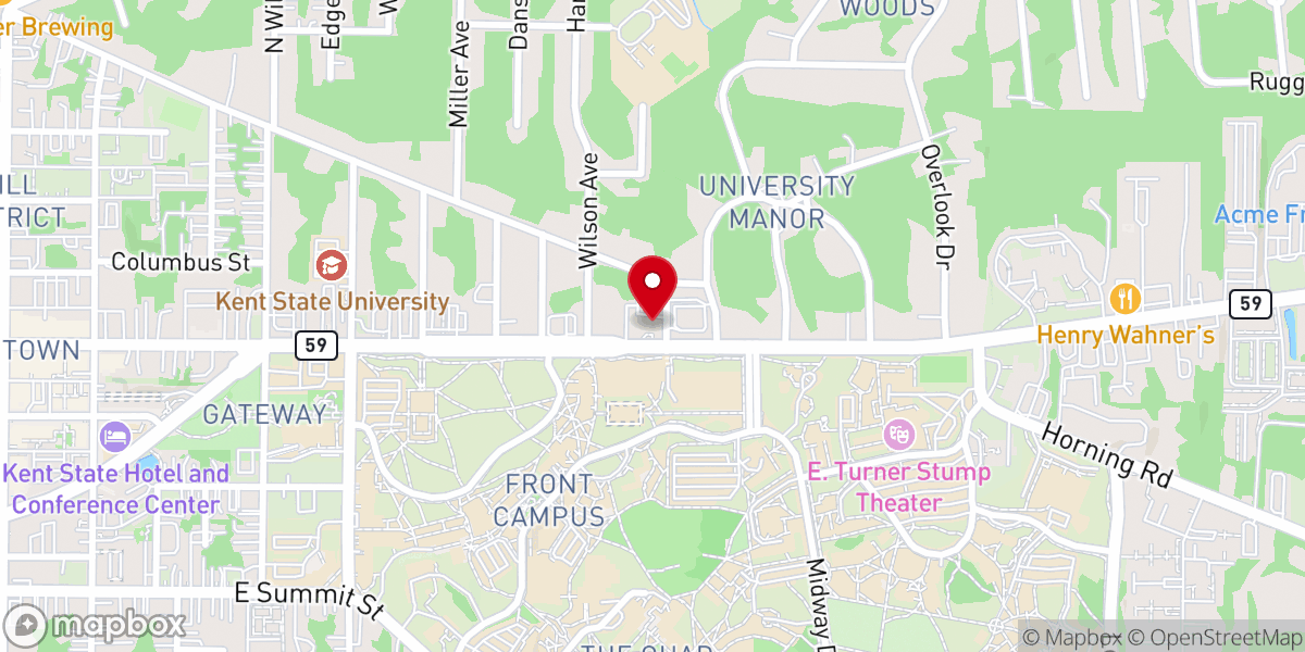 Map showing location of Kent Presbyterian