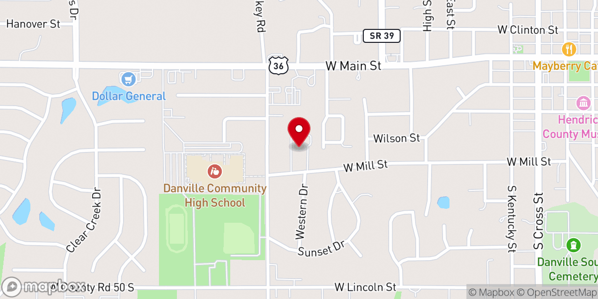 Map showing location of United Methodist Preschool