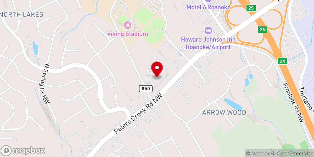 Map showing location of Melrose Baptist Church