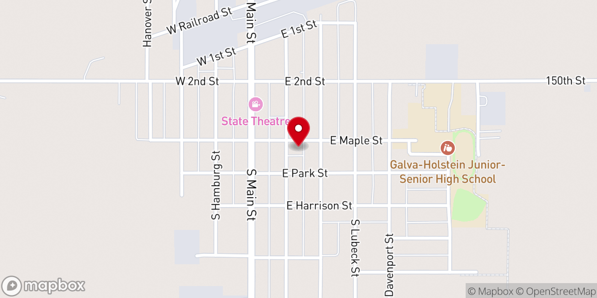 Map showing location of United Methodist Church