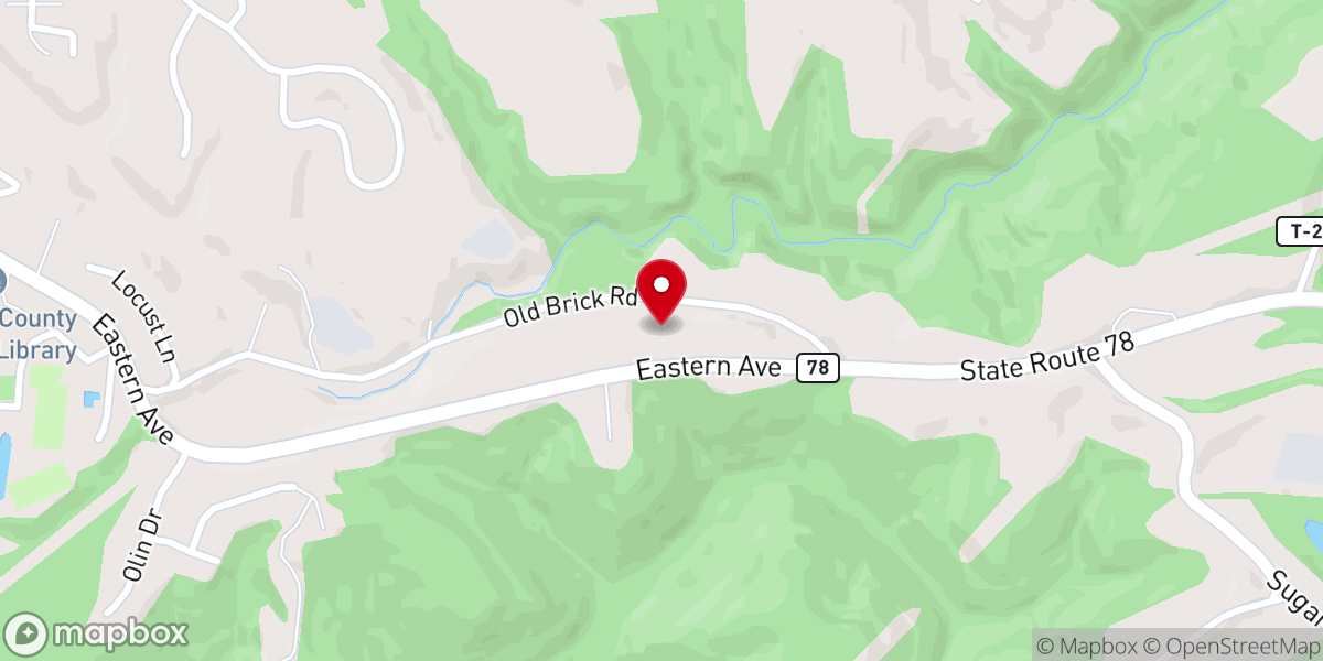 Map showing location of Ten Pin Lanes