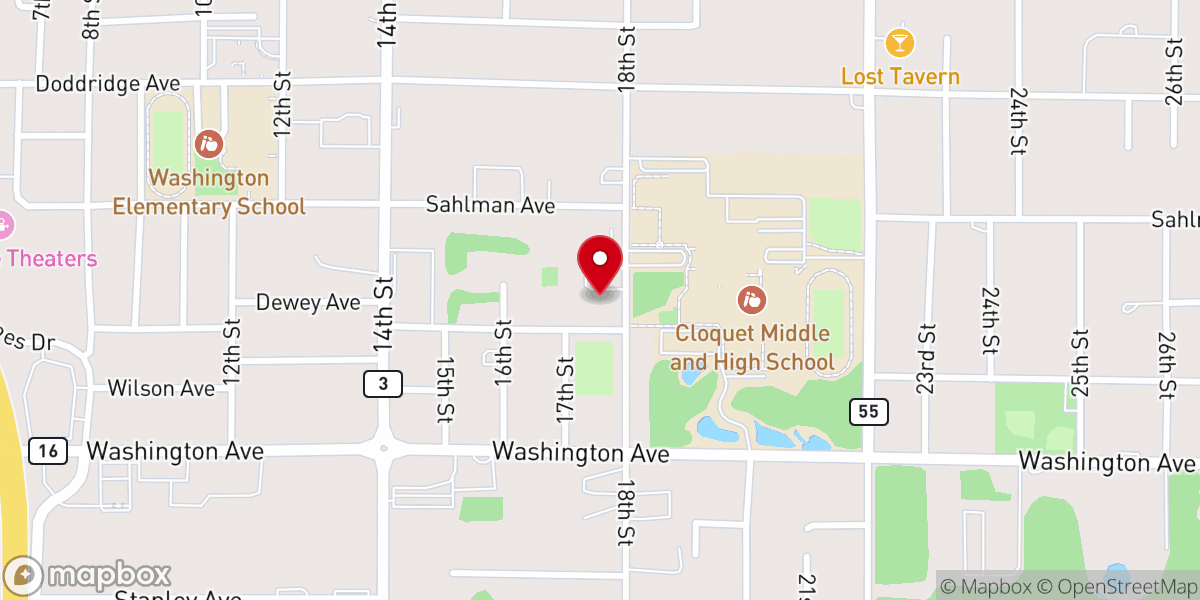Map showing location of St. Paul’s Evangelical Lutheran Church