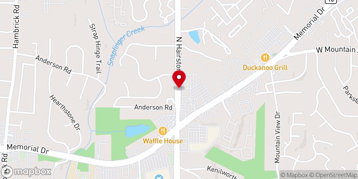 Map showing location of Redeemed Christian church of God Jesus House Stone Mountain Atlanta Georgia