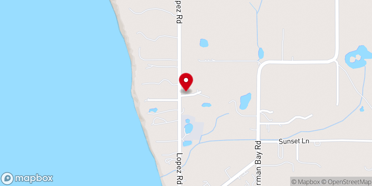 Map showing location of Lopez Community Land Trust