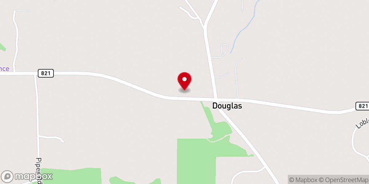 Map showing location of Douglas United Methodist Church