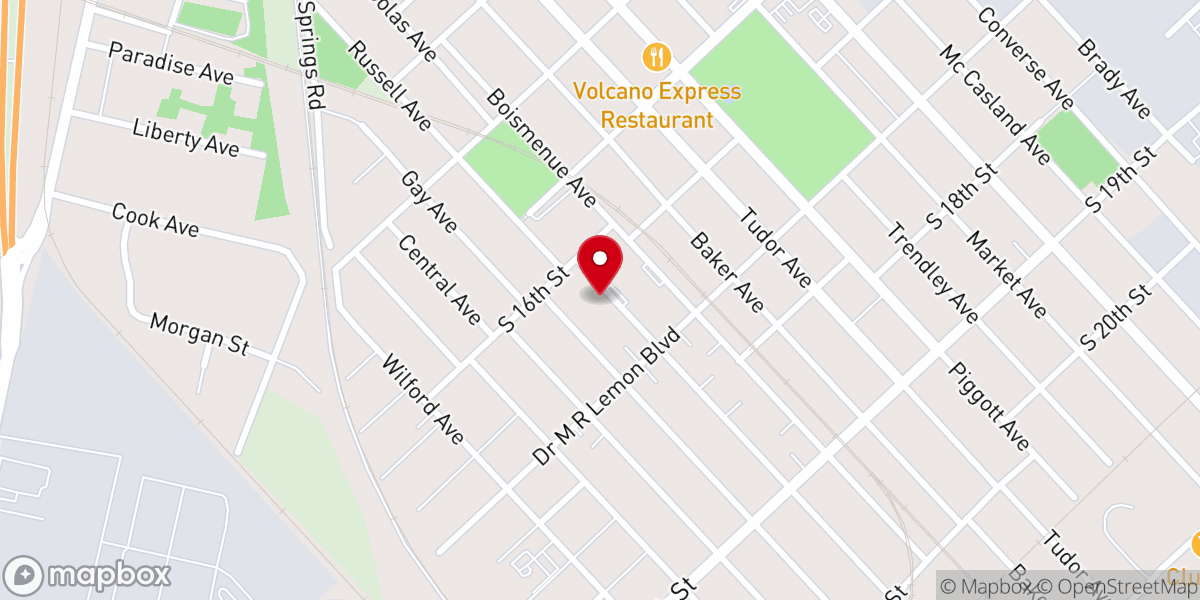 Map showing location of Mount Paran Missionary Baptist Church