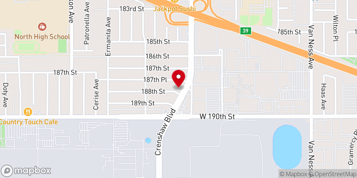 Map showing location of Encounter Community Church