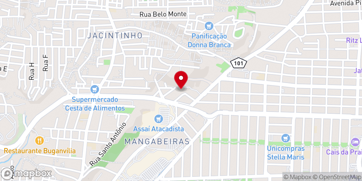Map showing location of Santuário Arquidiocesano Virgem dos Pobres