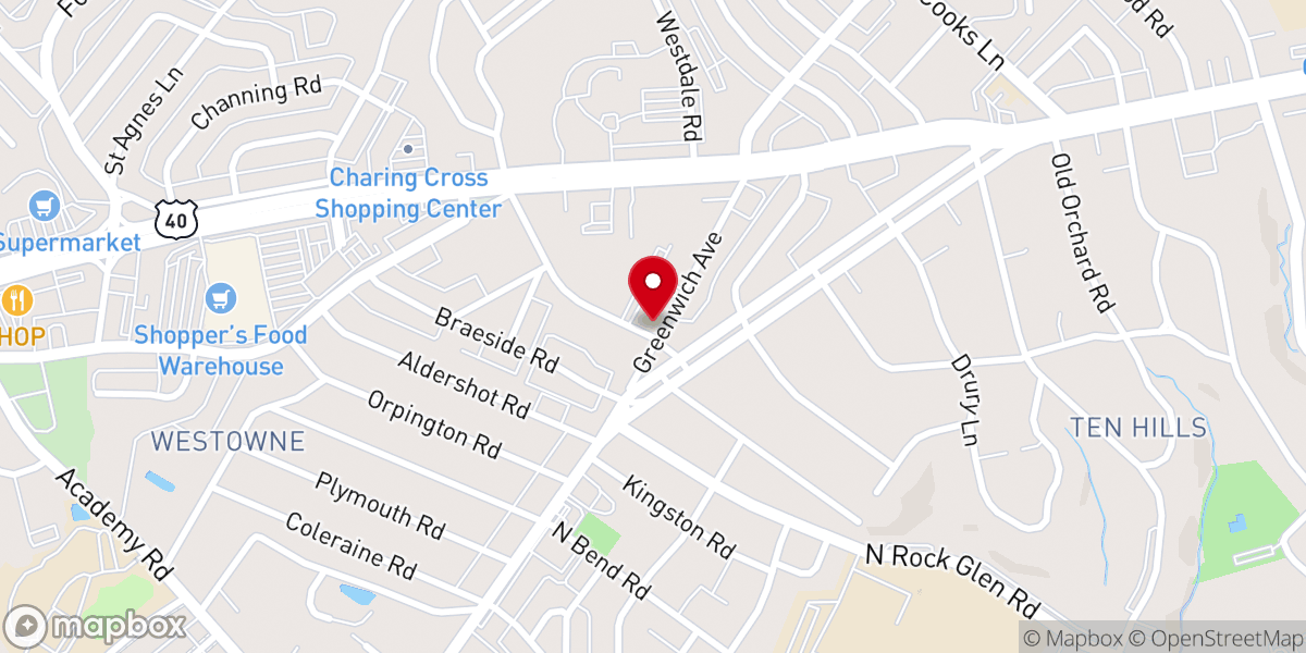 Map showing location of West Baltimore Umc