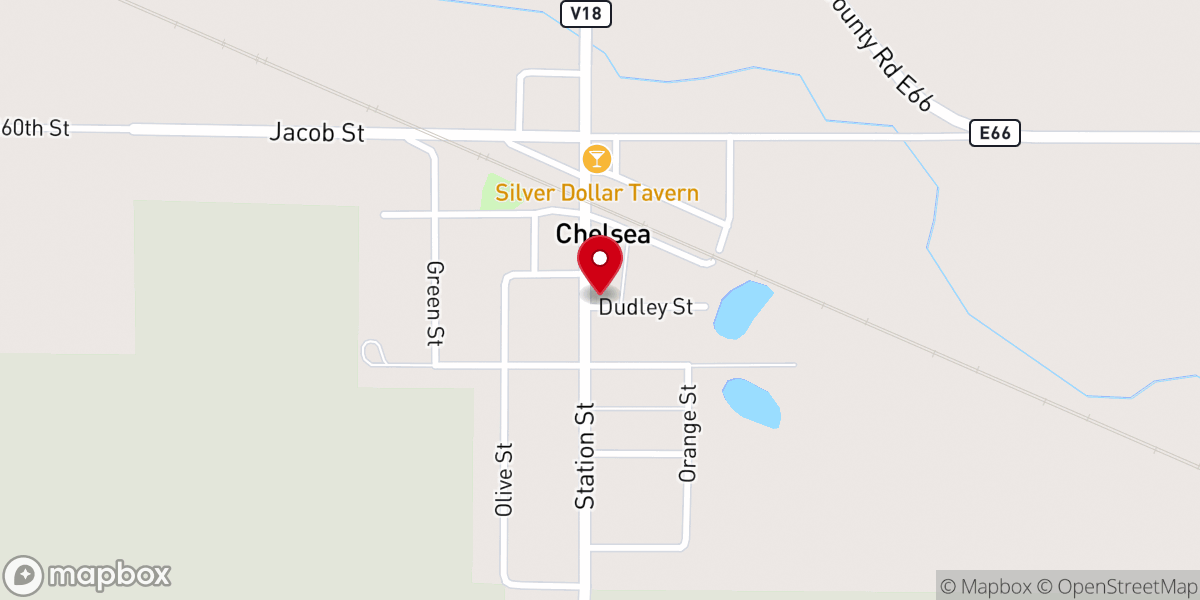 Map showing location of Chelsea United Methodist Church
