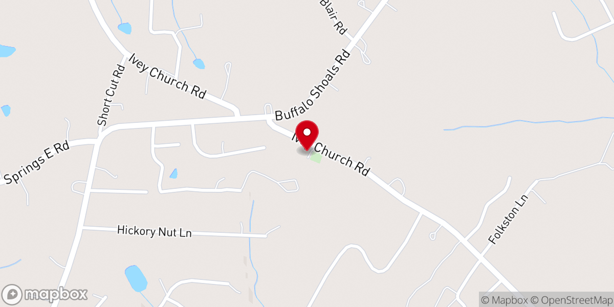 Map showing location of Ivey Memorial Methodist
