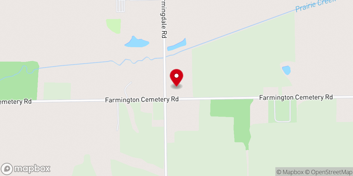Map showing location of Farmingdale Presbyterian Church