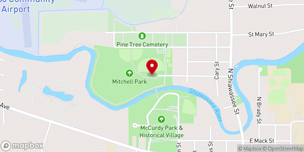 Map showing location of Corunna Adult Softball Program