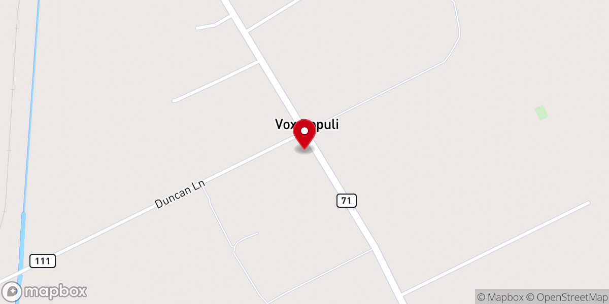 Map showing location of South Point Church